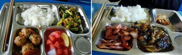 工廠食堂10元工作餐兩葷一素的飯菜是怎么樣的？