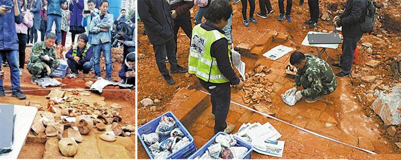 中山大學(xué)建食堂疑似挖出漢代古墓 為啥學(xué)?？偰芡诔龉拍?？